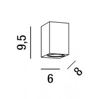 Applique with aluminium for the outer white integrated LED