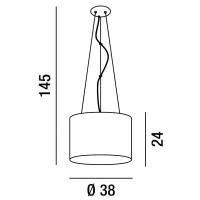 Suspension acriclico transparent D38