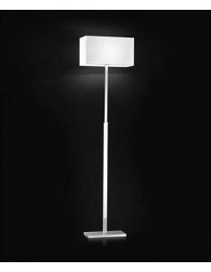 Floor lamp brushed chrome and lampshade pvc