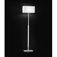 Floor lamp brushed chrome and lampshade pvc