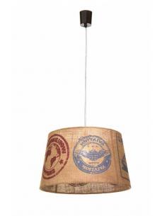 Suspension made of jute with prints