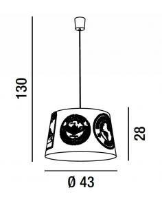 Suspension made of jute with prints 2