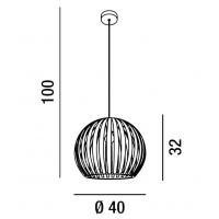 Suspension white acrylic D40