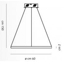 Sospensione rotonda ALURING bianco LED