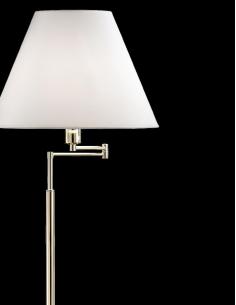 Footboard hinge polished brass with lampshade in pvc