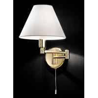 Applique hinge polished brass with lampshade in pvc