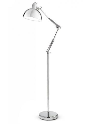 Floor lamp reading metal polished chrome