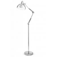 Floor lamp reading metal polished chrome