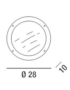 Applique alluminio per esterni colore grafite con diffusore in acrilico 2