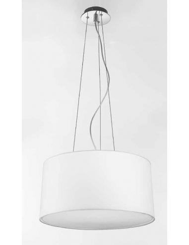 Suspension polished chrome with fabric shade