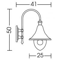 Applique per esterni nero/rame
