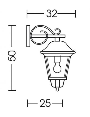 Rigby Hinkley Lampada da parete a 3 luci Nickel antico con ottone