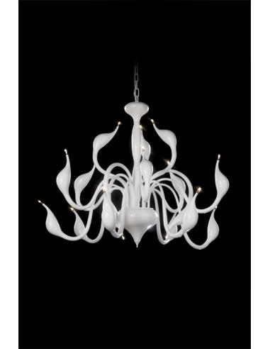 Illuminati MD8098-18A WHI Meta Swan Pendant Lamp 18L White