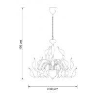 Illuminati MD8098-18A WHI Meta Swan Pendant Lamp 18L White
