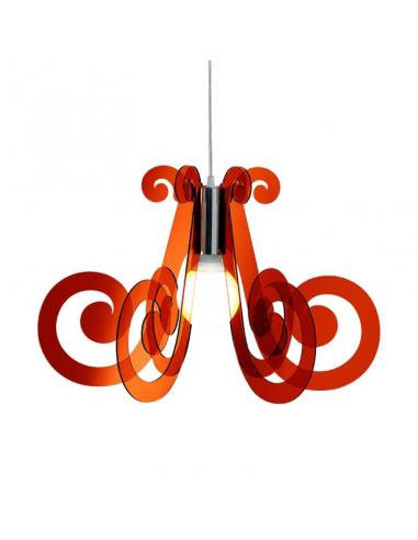 Linea Zero MI/S/64 RF Mizar Lampada da sospensione Rosso