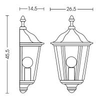 Wall lamp black/copper diffuser smoked