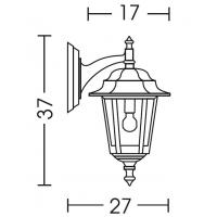 Lanterna piccola applique per l'esterno nero/ramato