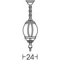 Lampada per esterni D24cm Nero/Ramato