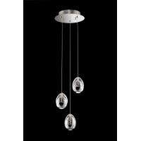 Illuminati MD13003023-3ACHR Golden Egg Lampadario 3 Luci Cromo