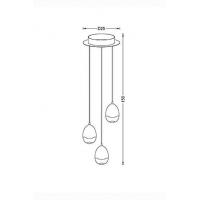 Illuminati MD13003023-3ACHR Golden Egg Lampadario 3 Luci Cromo