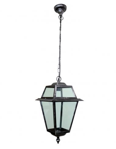 Sospensione per esterni Nero/Argento vetro trasparente