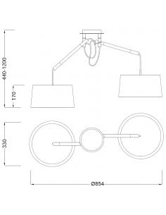 Mantra 4930 Nordica Lampada a Sospensione 2 Luci 2
