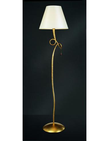 Mantra 3543 Paola Gold Lampada da Terra Dorata Goccia Cristallo