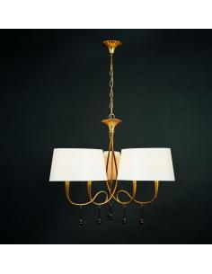 Mantra 3543 Paola Gold Lampada da Terra Dorata Goccia Cristallo