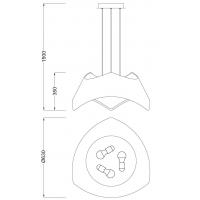 Mantra 4814 Maui Pendant Lamp Wood