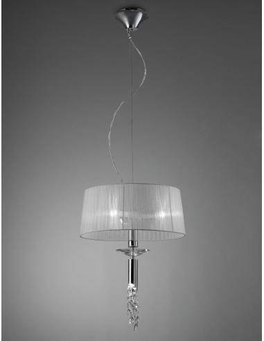 Mantra 3858 Tiffany Lampadario a Sospensione Paralume Cristalli
