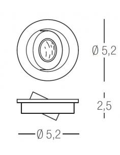 Perenz 5712 Faretto da Incasso Orientabile In Alluminio Piccola 2