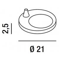 Perenz 4025 Z B Base per Lampada Tavolo In Metallo Bianco