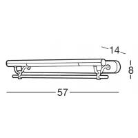 Perenz 4604 Sottopensile Verniciato Argento Con Ganci Cucina