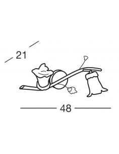 Perenz 5080 Barra Spot 2 Luci Con Vetri E Foglioline Ambra 2