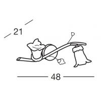 Perenz 5080 Barra Spot 2 Luci Con Vetri E Foglioline Ambra