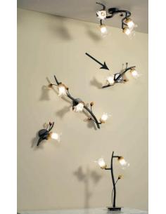 Perenz 5080 Barra Spot 2 Luci Con Vetri E Foglioline Ambra