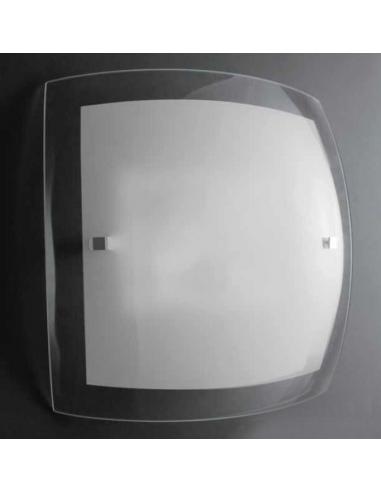 LORA 400/50x50 Ceiling Lamp Glass White and Transparent