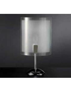 LORA 400/L Table Lamp in White Glass and Transparent