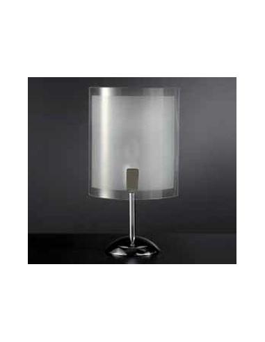 LORA 400/L Table Lamp in White Glass and Transparent