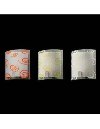 LORA 405/Wall Lamp with Transparent Glass and Orange