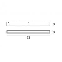 Linea Light 71693 Box Ceiling Lamp White 93cm