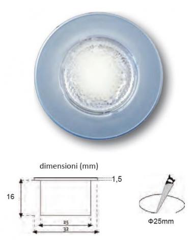 Flash Lighting TC04M/BI/BN recessed Spotlight White 1W LED