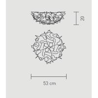 Slamp VEL78PLF0002 VELI Couture Medium Lampada da Soffitto/Parete