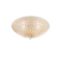 Ideal Lux 140186 Shell PL4 Amber Ceiling Lamp Classical