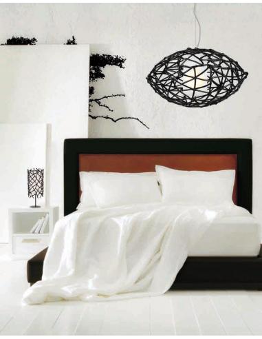 Sìkrea NIDO/S N Lampadario a Sospensione in Acrilico Nero