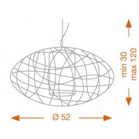 Sìkrea NIDO/S N Lampadario a Sospensione in Acrilico Nero