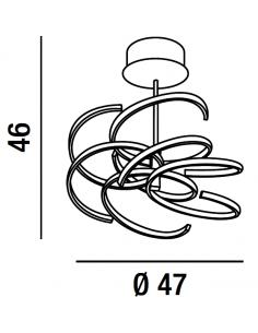 Perenz 6398 B LC Lampada da Soffitto LED integrato Caldo 70W 2