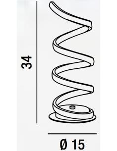 Perenz 6393 B LC Lampada da Tavolo LED integrato Caldo 23W 2