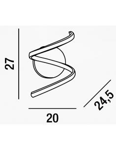 Perenz 6395 B LK Wall Lamp integrated LED Warm 18W 2