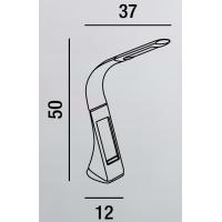 Perenz 6536 B Lampada da Tavolo flex LED pelle bianca e display